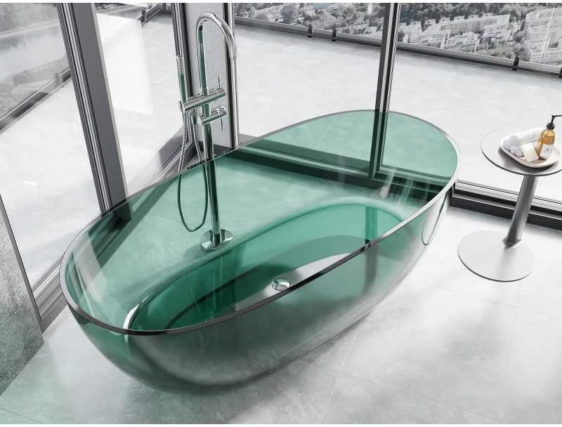 Vonia Mexen Pure Teal Transparent, 170 x 80 cm, su chromo dangteliu