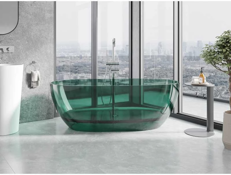 Vonia Mexen Pure Teal Transparent, 170 x 80 cm, su chromo dangteliu