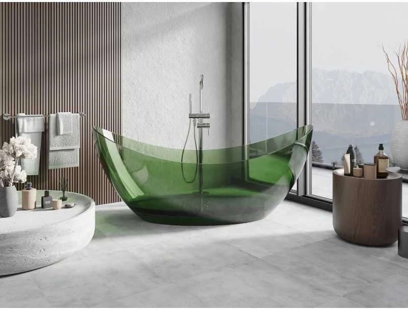 Vonia Mexen Vea Forest Transparent, 180 x 80 cm, su chromo dangteliu