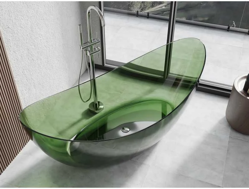 Vonia Mexen Vea Forest Transparent, 180 x 80 cm, su chromo dangteliu