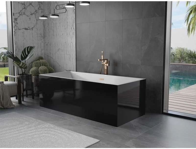 Vonia Mexen Vigo, 178,5 x 80 cm, Baltas/Juodas + Brushed copper persipylimas