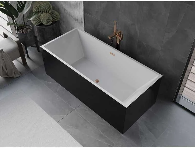 Vonia Mexen Vigo, 178,5 x 80 cm, Baltas/Juodas + Brushed copper persipylimas