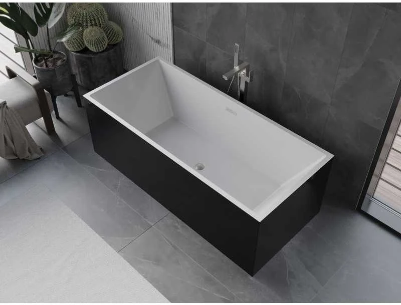 Vonia Mexen Vigo, 178,5 x 80 cm, Baltas/Juodas + Brushed nickel persipylimas