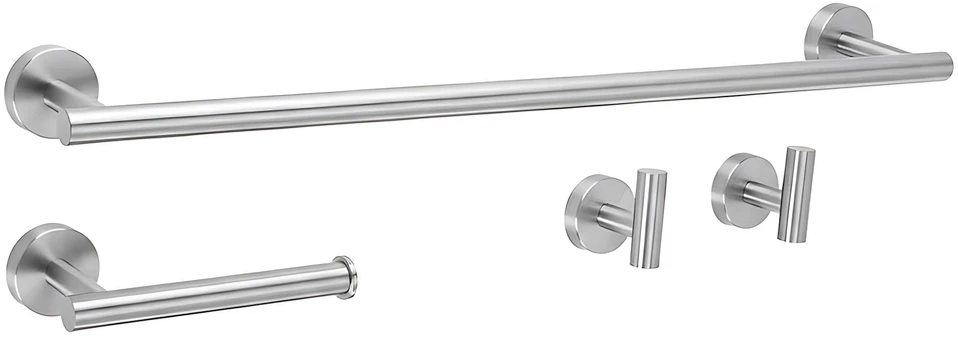 Vonios kambario aksesuarų rinkinys Rea Ari, Brushed Nickel, 4 dalys