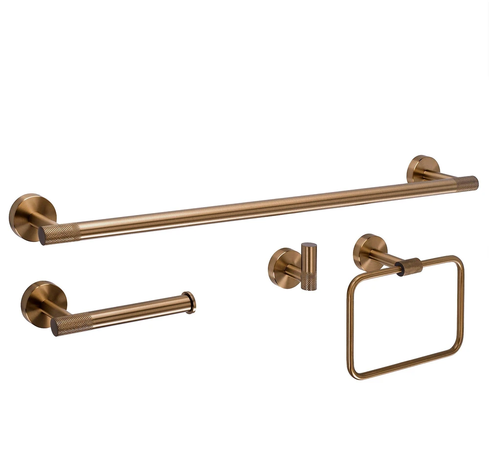 Vonios kambario aksesuarų rinkinys Rea Grid, Brushed Copper, 4 dalys
