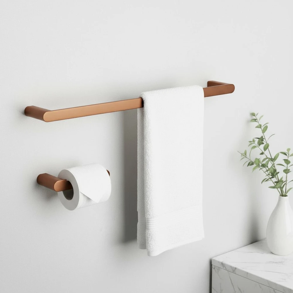 Vonios kambario aksesuarų rinkinys Rea Mati, Brushed Copper, 4 dalys