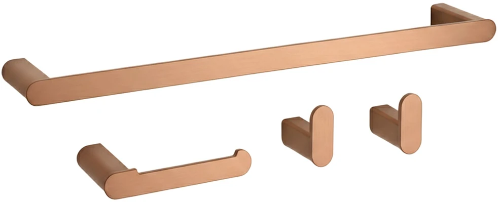 Vonios kambario aksesuarų rinkinys Rea Mati, Brushed Copper, 4 dalys