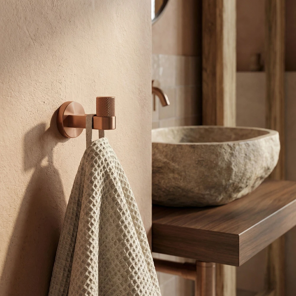Vonios kambario kabliukas Rea Ori 39104, Brushed Copper
