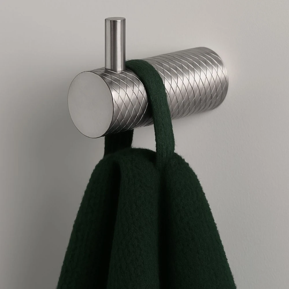 Vonios kambario kabliukas Rea Prism 9706, Brushed Nickel
