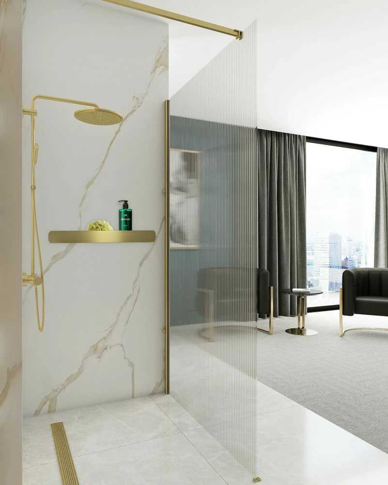 Vonios kambario lentynėlė Rea SF03, 45 cm, Brushed Gold