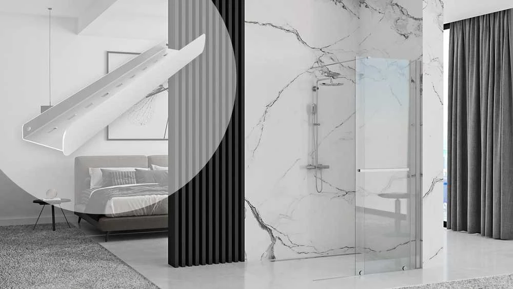 Vonios kambario lentynėlė Rea SF03, 60 cm, Brushed Steel