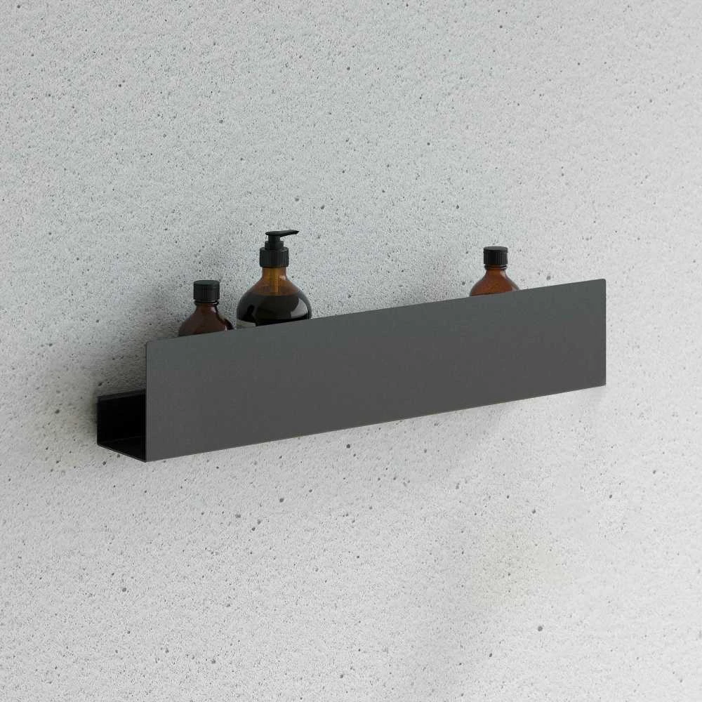Vonios kambario lentynėlė Rea SF04, 60 cm, Juodas matt