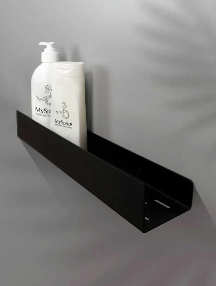 Vonios kambario lentynėlė Rea SF04, 60 cm, Juodas matt