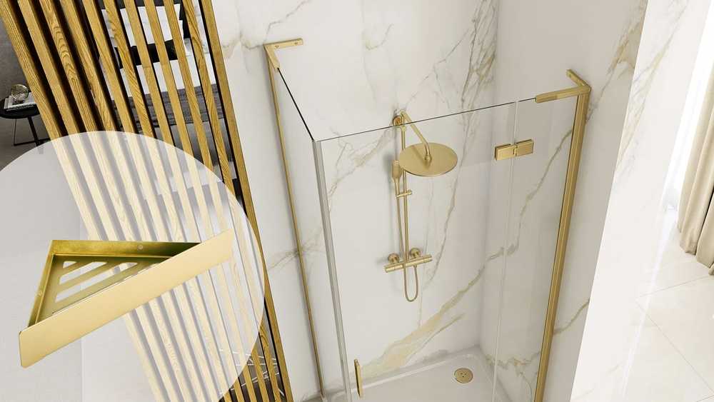 Vonios kambario lentynėlė Rea SF07, Brushed Gold