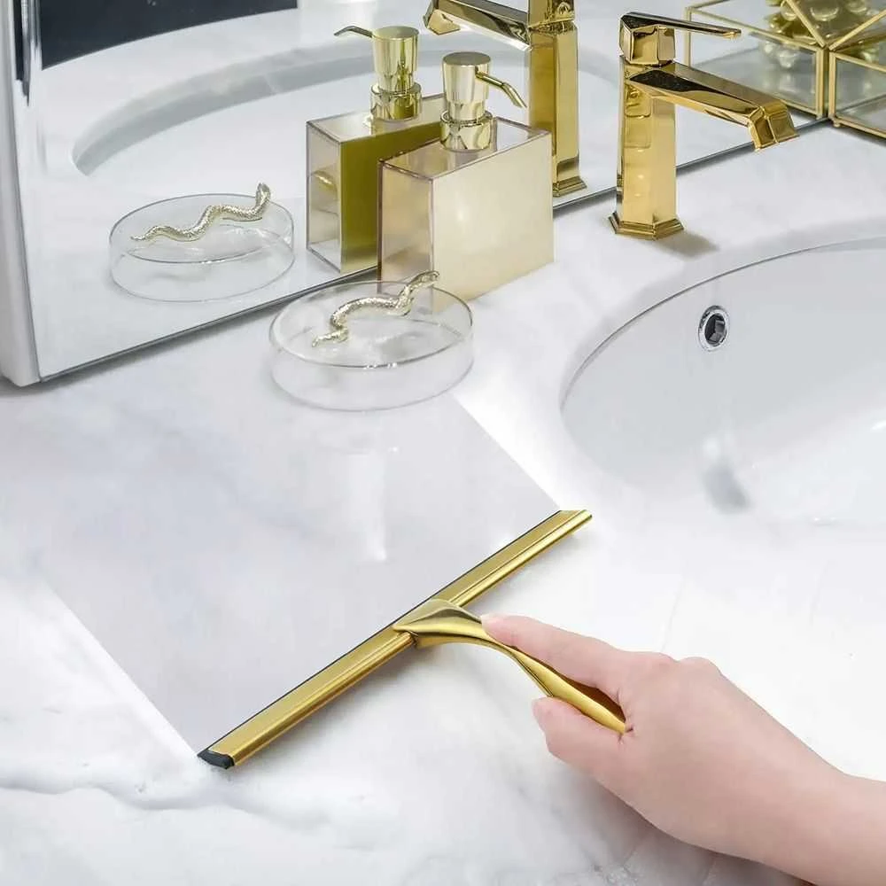 Vonios kambario stiklo valytuvas REA, Brushed Gold