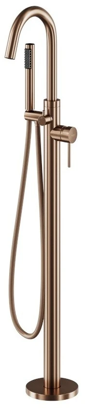 Vonios maišytuvas su dušeliu Besco Veo I Easy-Box, Brushed Copper