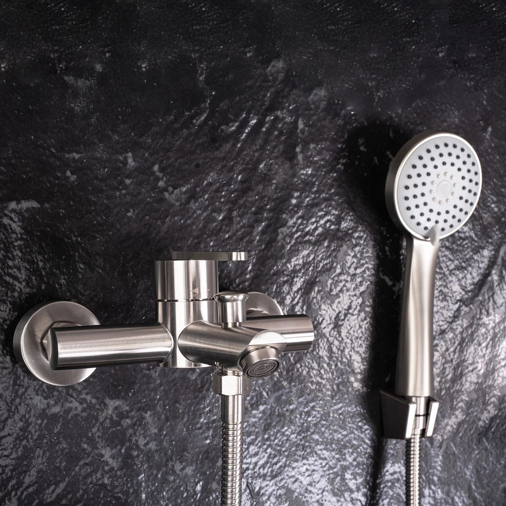 Vonios maišytuvas su dušo komplektu REA Ontario, Brushed Nickel