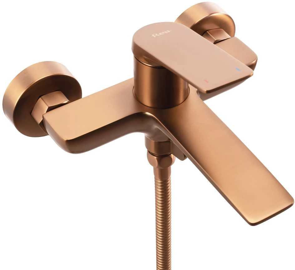 Vonios maišytuvas su dušo komplektu REA Avalon, Brushed Copper