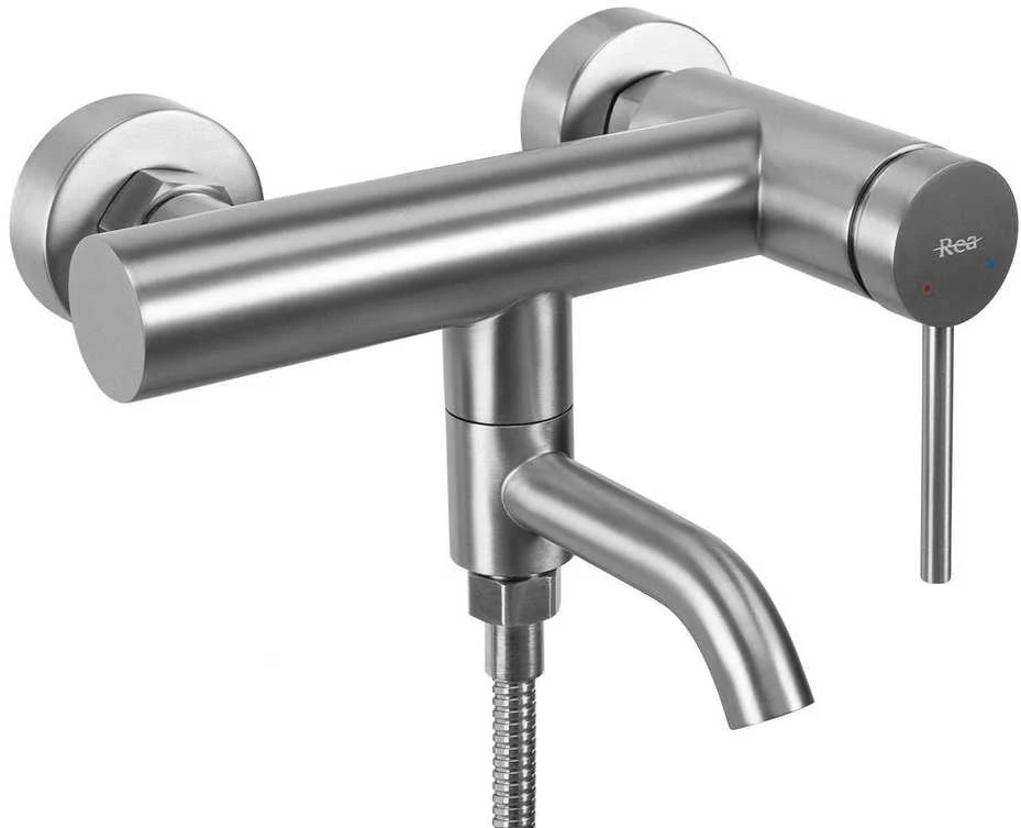 Vonios maišytuvas su dušo komplektu REA Clif, Brushed Nickel Inox