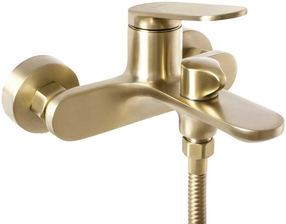 Vonios maišytuvas su dušo komplektu REA Marco, Brushed Gold