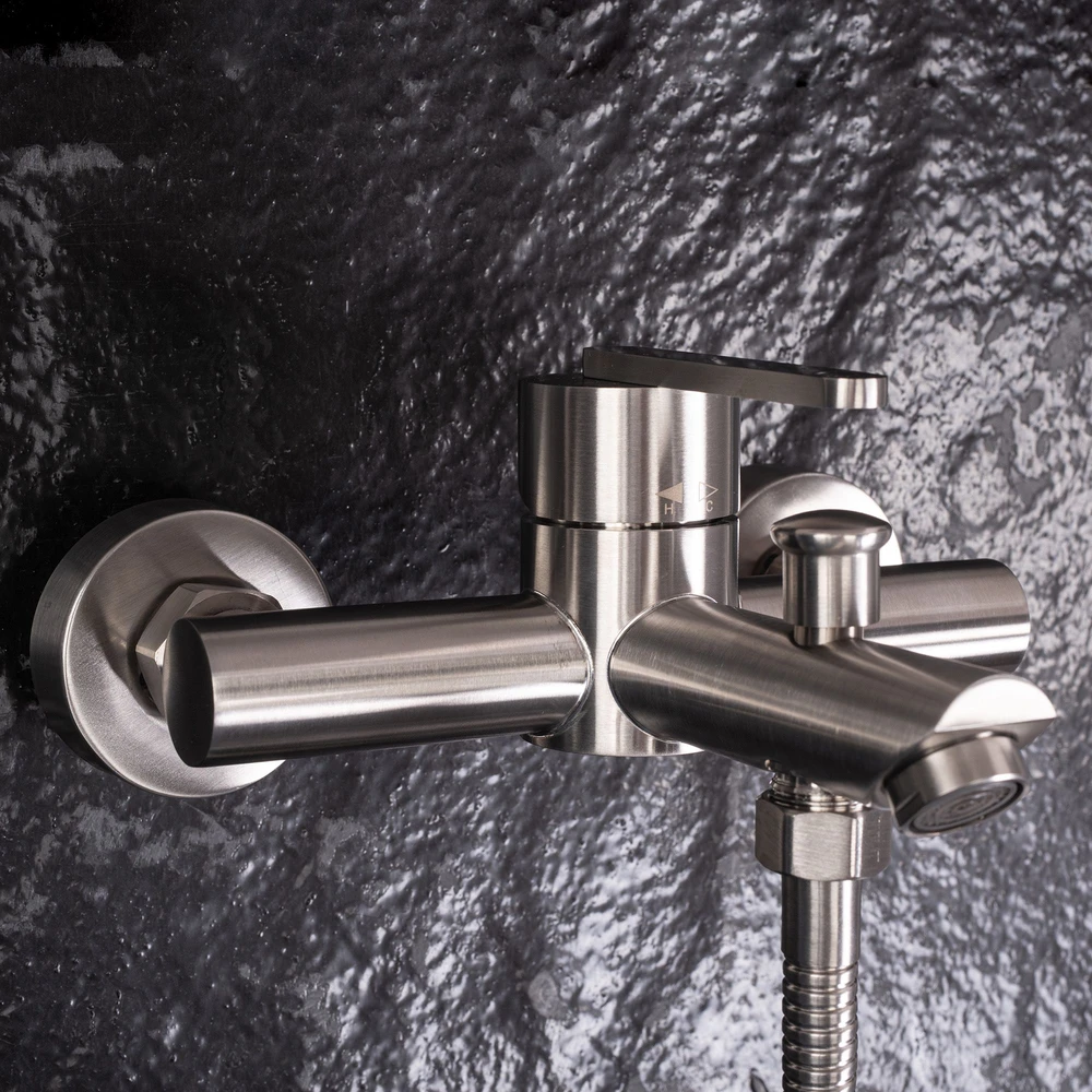 Vonios maišytuvas su dušo komplektu REA Ontario, Brushed Nickel