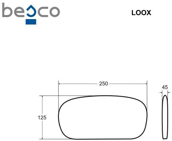 Vonios pagalvėlė Besco Loox, Juodas
