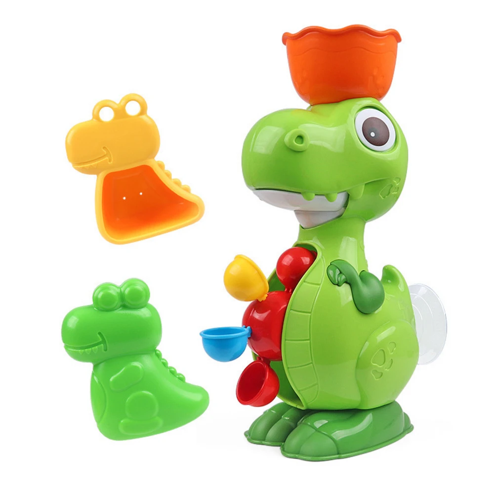 Vonios žaislų rinkinys "Dinozauras", 8 d.
