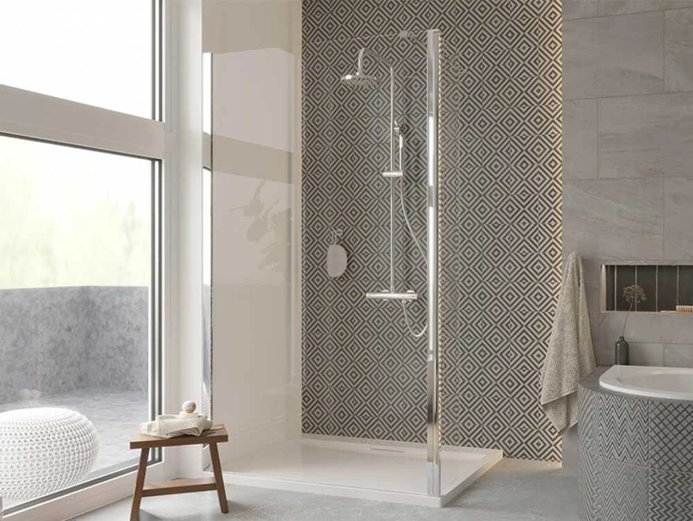 Walk-In dušo sienelė Besco Eco-N, 100 x 195 cm
