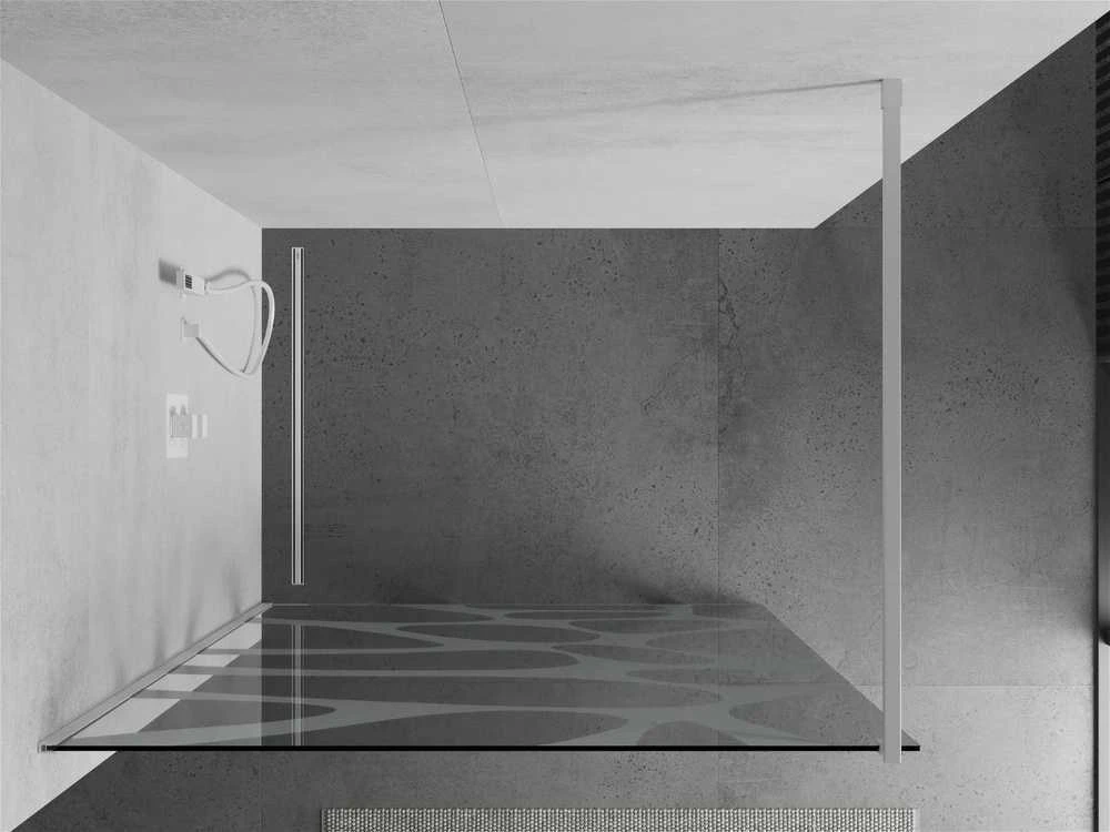 Walk-in dušo sienelė Mexen Kioto, Baltas/baltas raštas, 90 x 200 cm
