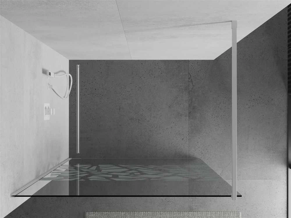 Walk-in dušo sienelė Mexen Kioto, Baltas/baltas raštas, 110 x 200 cm
