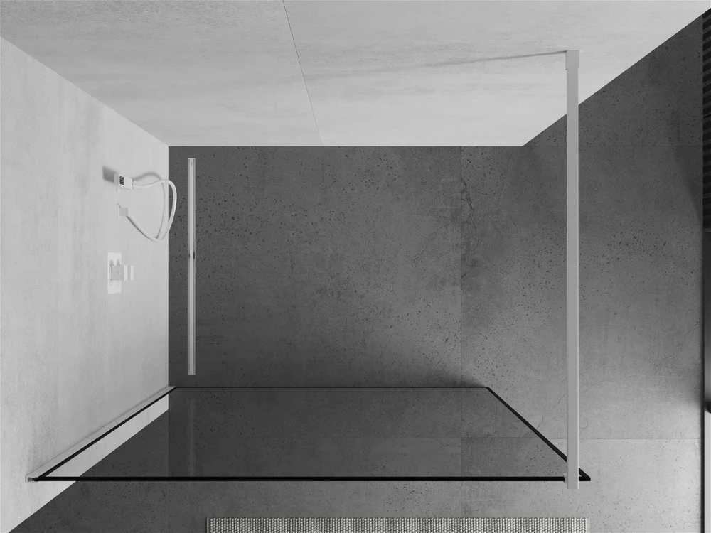 Walk-in dušo sienelė Mexen Kioto, Baltas/juodas raštas, 100 x 200 cm