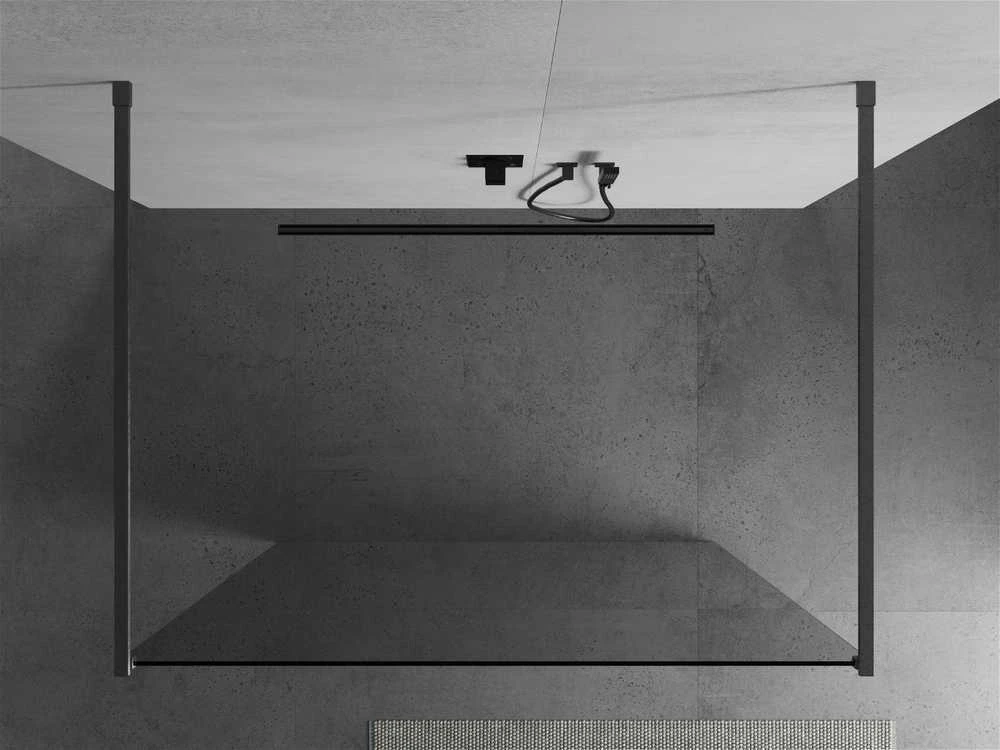 Walk-in dušo sienelė Mexen Kioto, Brushed gun pilka, skaidrus stiklas, 140 x 200 cm