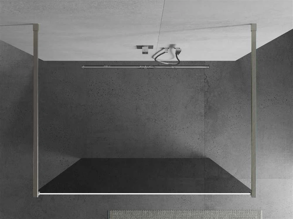 Walk-in dušo sienelė Mexen Kioto, Brushed nickel, grafitas, 100 x 200 cm