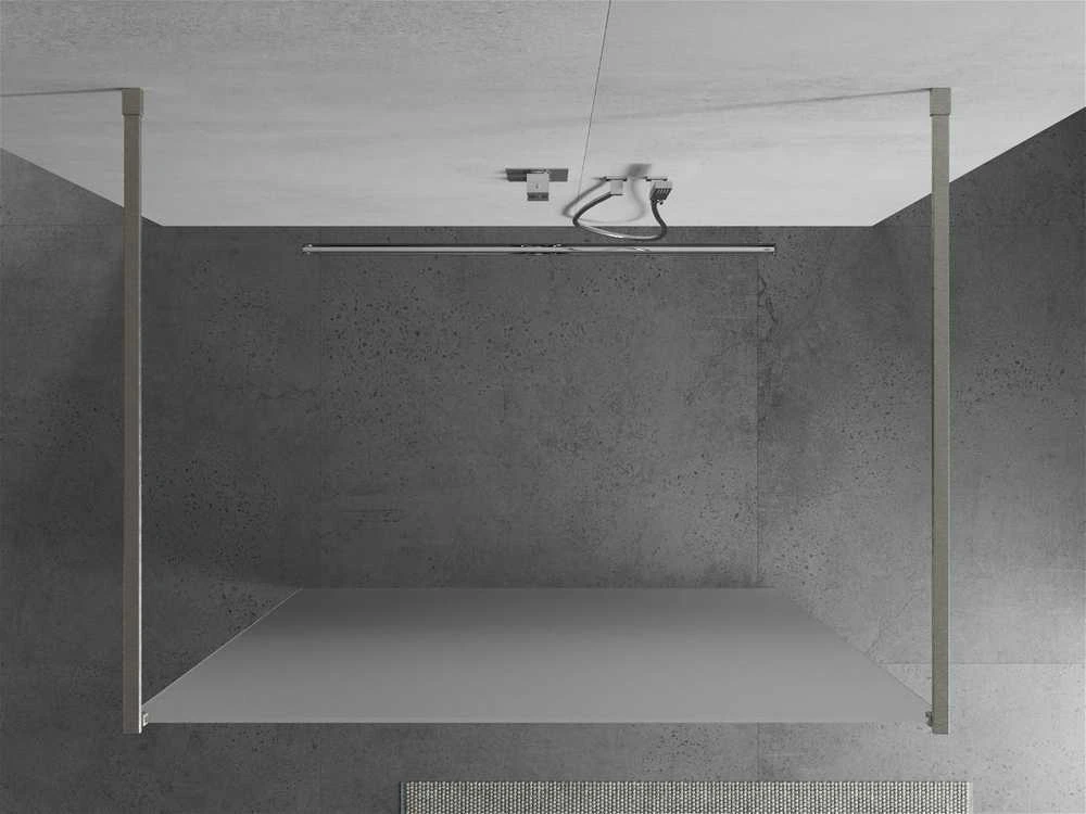 Walk-in dušo sienelė Mexen Kioto, Brushed nickel, matinis, 110 x 200 cm