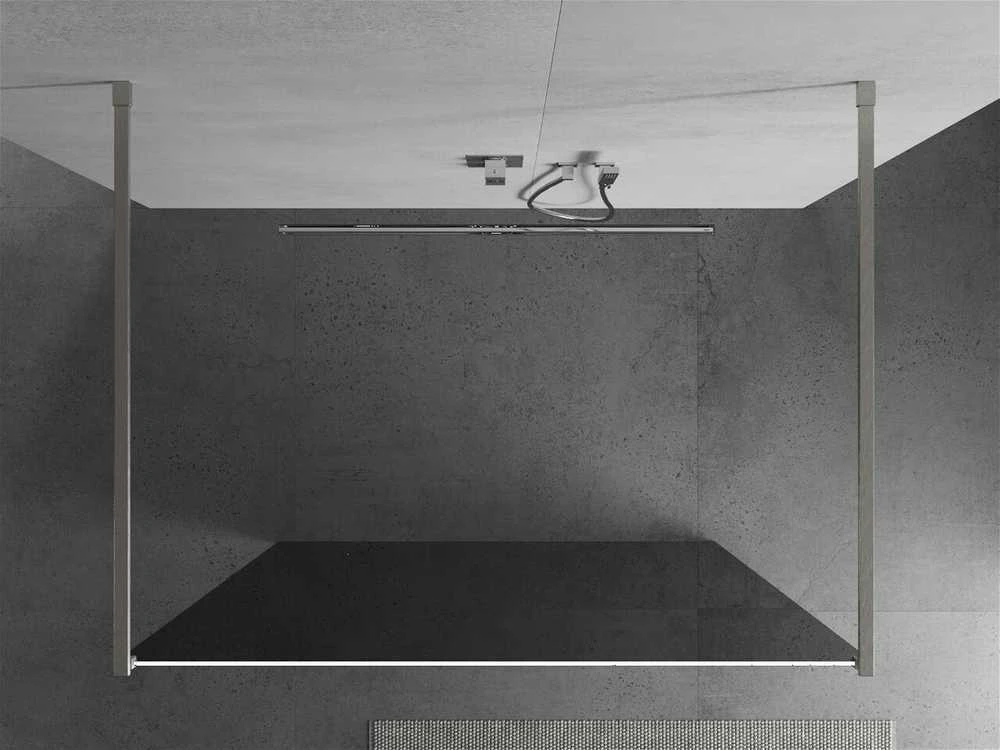 Walk-in dušo sienelė Mexen Kioto, Brushed nickel, grafitas, 120 x 200 cm