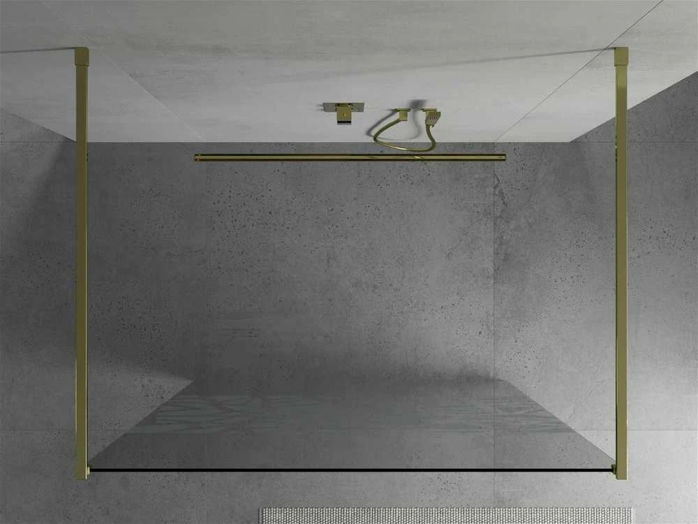 Walk-in dušo sienelė Mexen Kioto, Gold/Baltas pattern, 130 x 200 cm