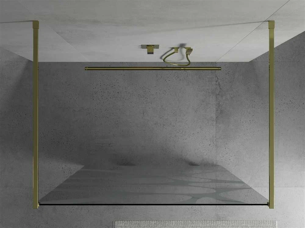 Walk-in dušo sienelė Mexen Kioto, Gold/Baltas pattern, 140 x 200 cm
