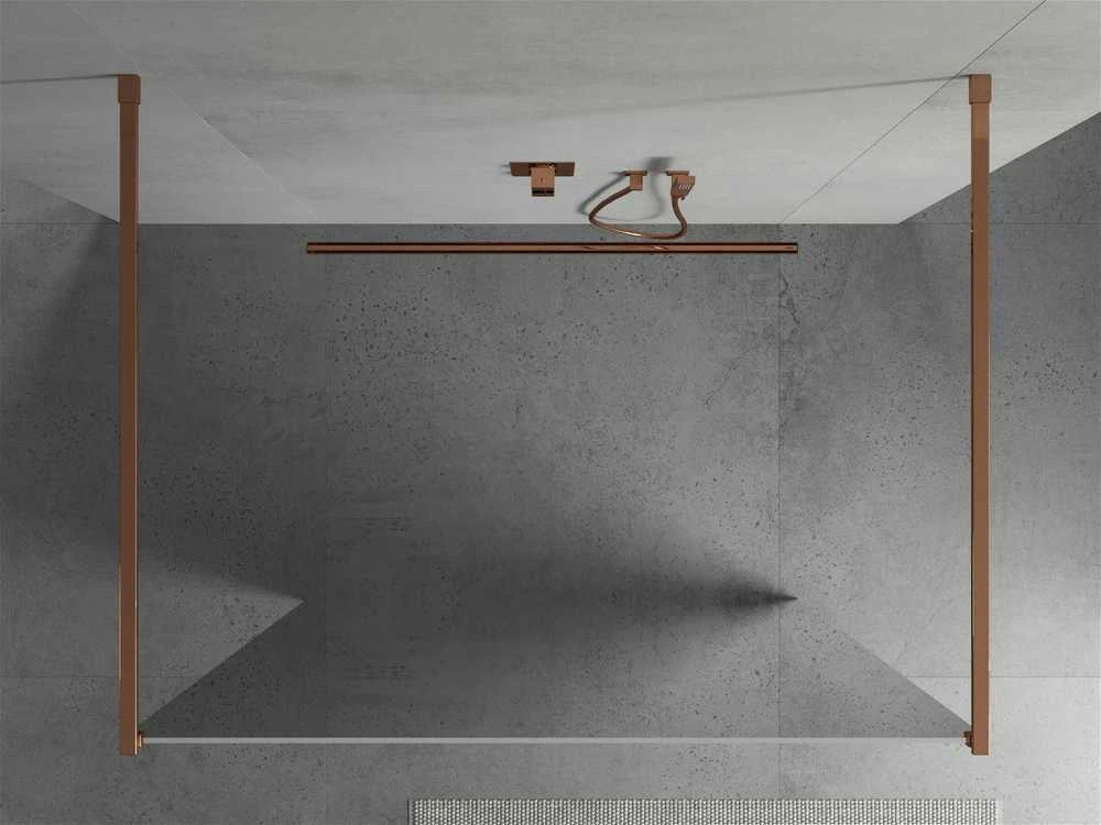 Walk-in dušo sienelė Mexen Kioto, Rose Gold, veidrodinė, 100 x 200 cm