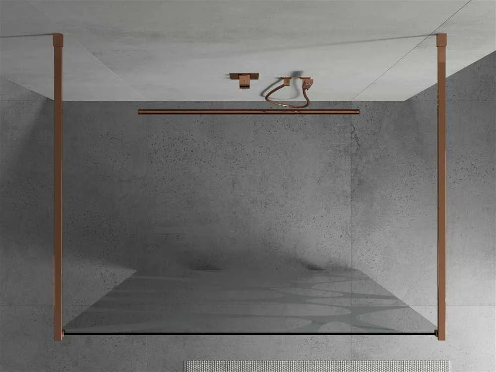 Walk-in dušo sienelė Mexen Kioto, Rose Gold/Baltas pattern, 110 x 200 cm
