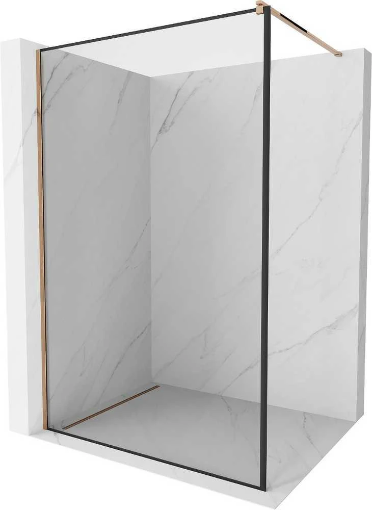 Walk-in dušo sienelė Mexen Kioto, Rose Gold/Juodas border, 130 x 200 cm