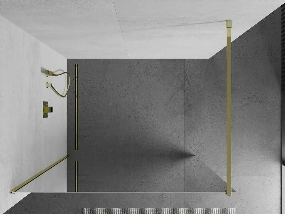 Walk-in dušo sienelė Mexen Kioto, veidrodinė, Gold, 70 x 200 cm
