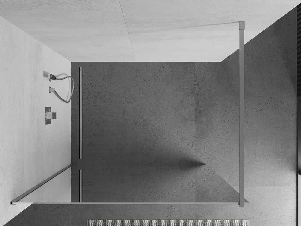 Walk-in dušo sienelė Mexen Kioto, veidrodinė, Chrome, 110 x 200 cm
