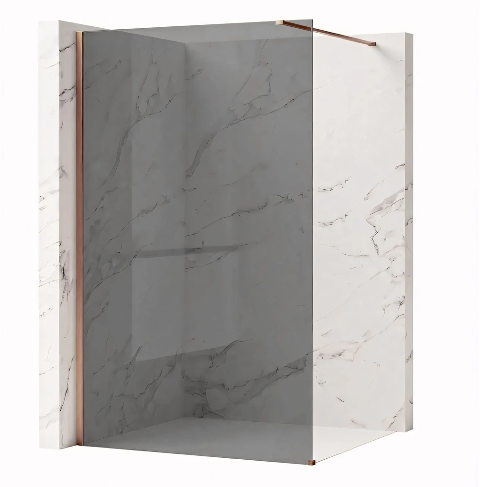Walk-In dušo sienelė Rea Flexi, Pilkas / Brushed Copper, 110 cm