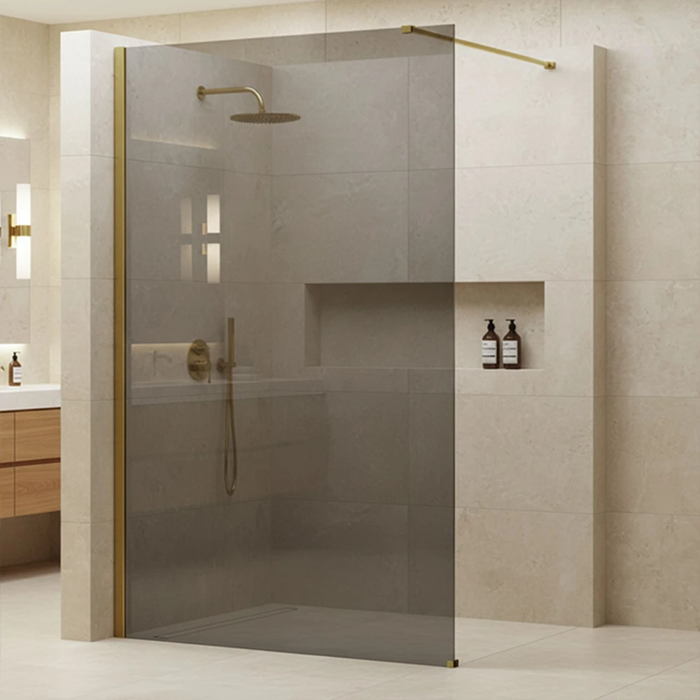 Walk-In dušo sienelė Rea Flexi, Pilkas / Gold, 120 cm