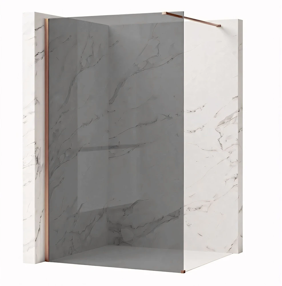 Walk-In dušo sienelė Rea Flexi, Pilkas / Brushed Copper, 100 cm