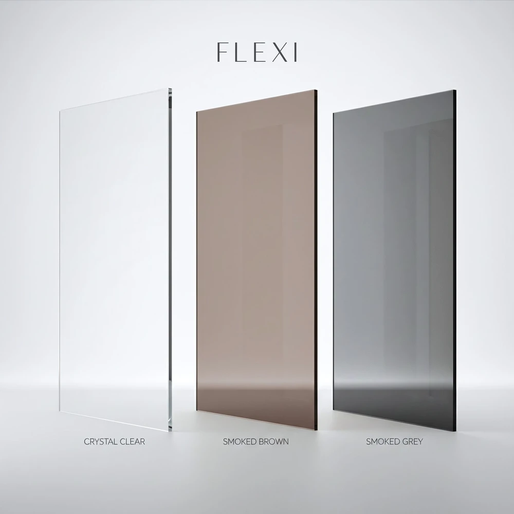 Walk-In dušo sienelė Rea Flexi, Pilkas / Juodas, 80 cm