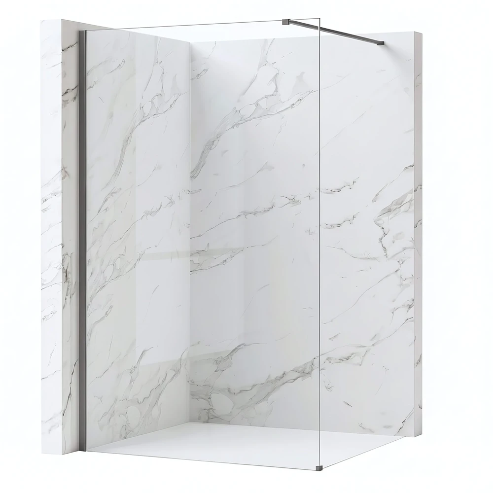 Walk-In dušo sienelė Rea Flexi, Transparent / Titanium, 90 cm