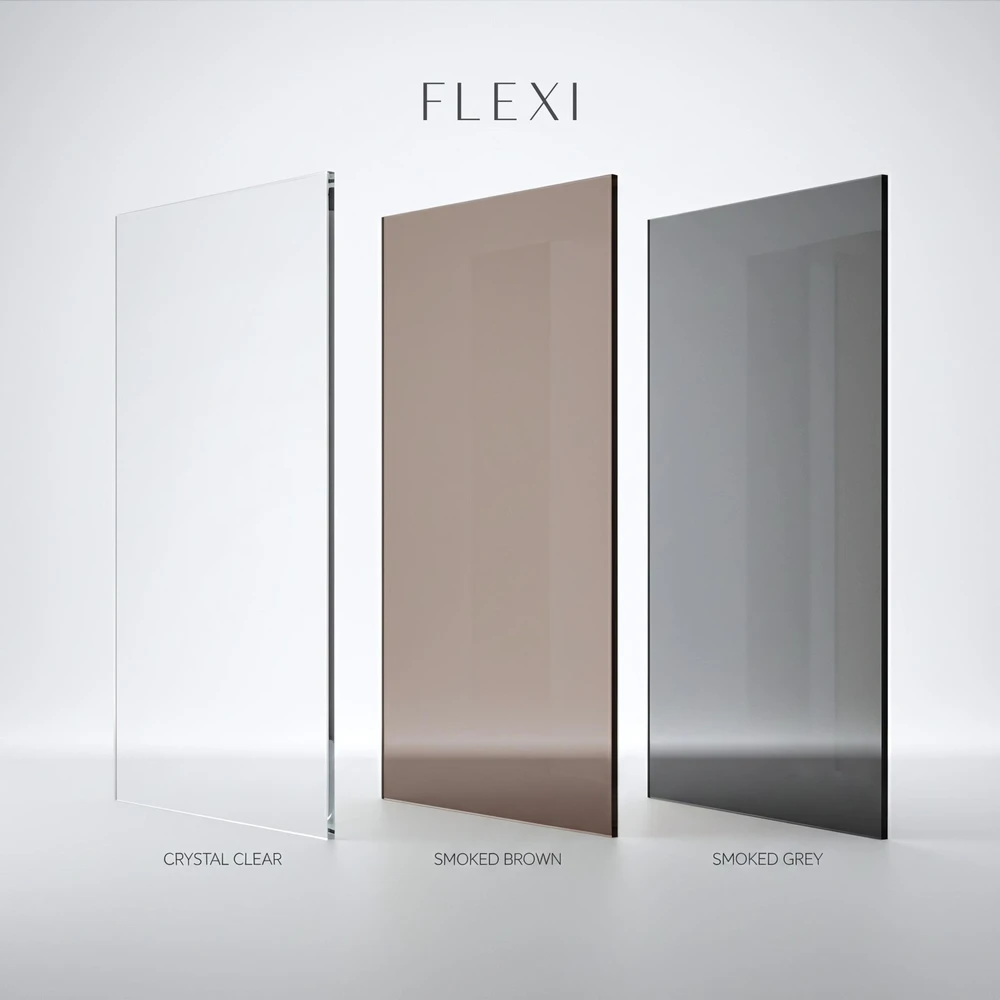 Walk-In dušo sienelė Rea Flexi, Transparent / Brushed Copper, 130 cm