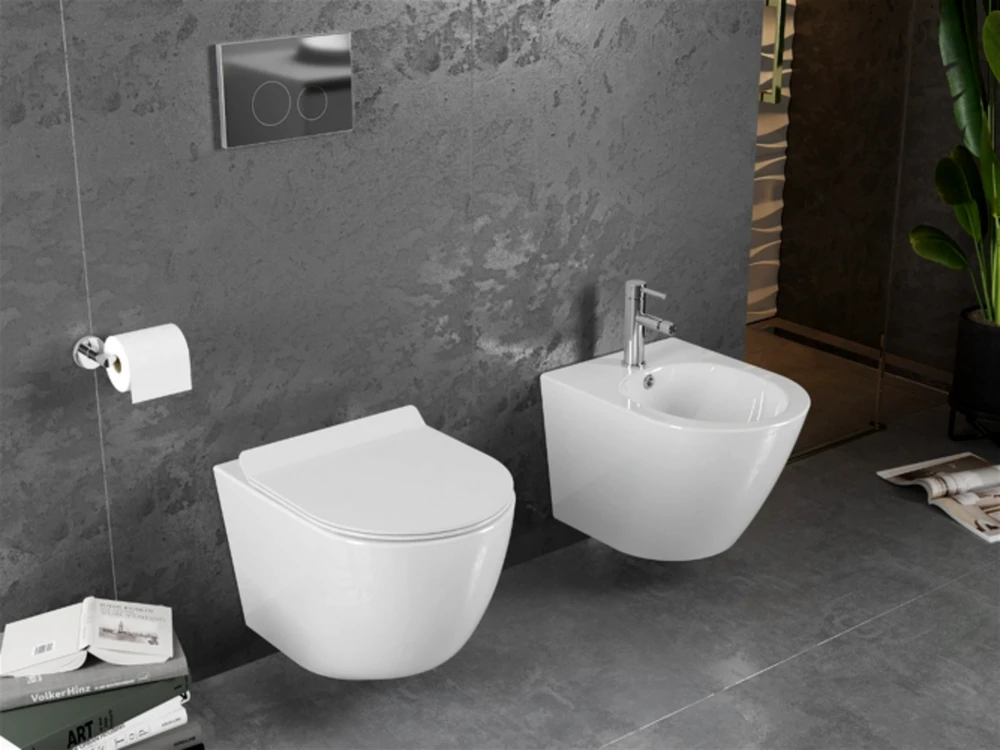 WC Komplektas Mexen 4in1 Fenix Slim su klozetu Lena Rimless Slim Duroplast+