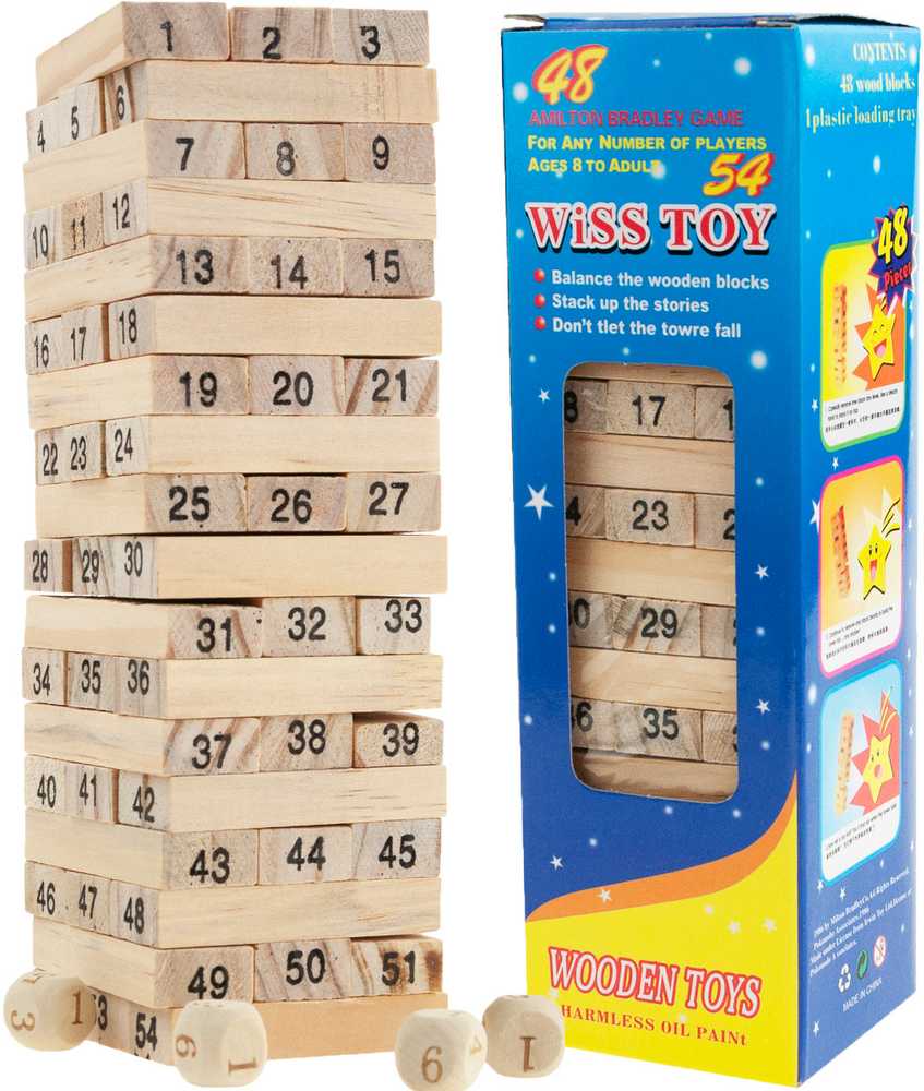 Žaidimas bokštas Jenga, medinis